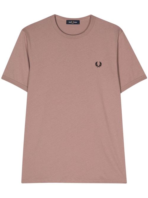 T-shirt uomo in cotone con ricamo FRED PERRY | M3519V05